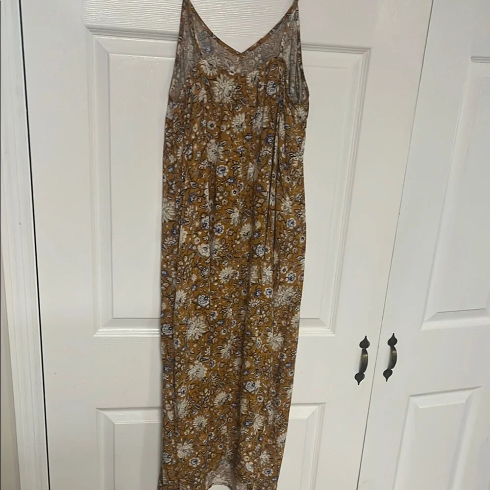 Old Navy Brown Tan Spaghetti Strap Midi Dress - Picture 3 of 6
